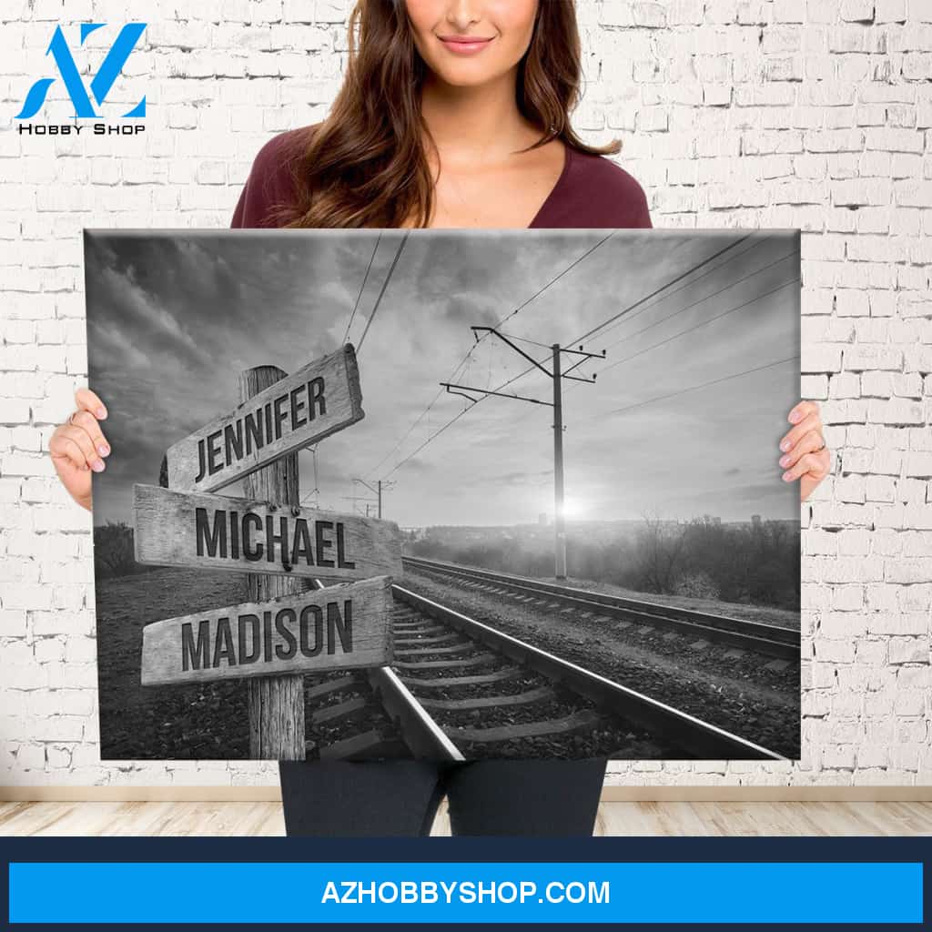 Railroad Track Multi-Names Premium Canvas 2