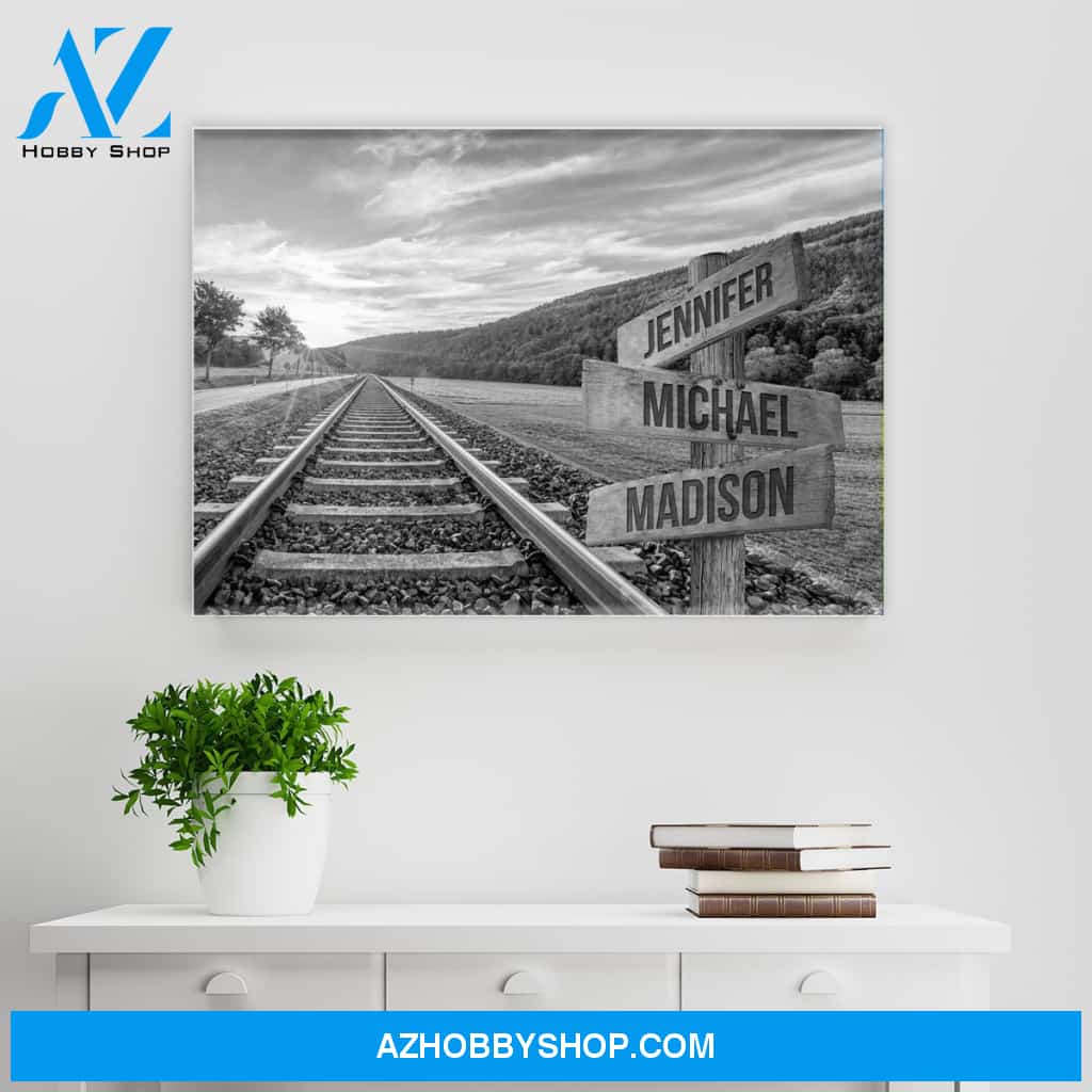 Railroad Track Multi-Names Premium Canvas