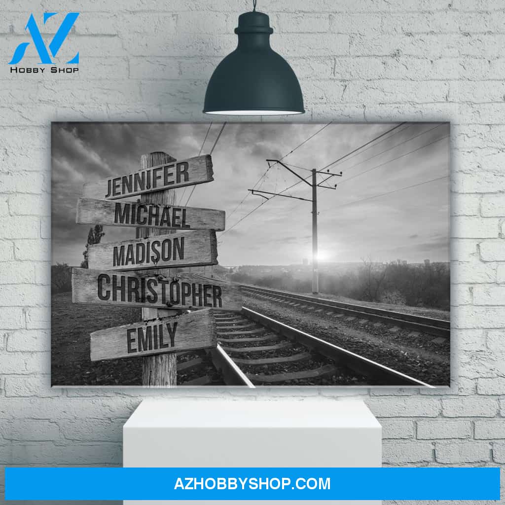 Railroad Track Multi-Names Premium Canvas 2
