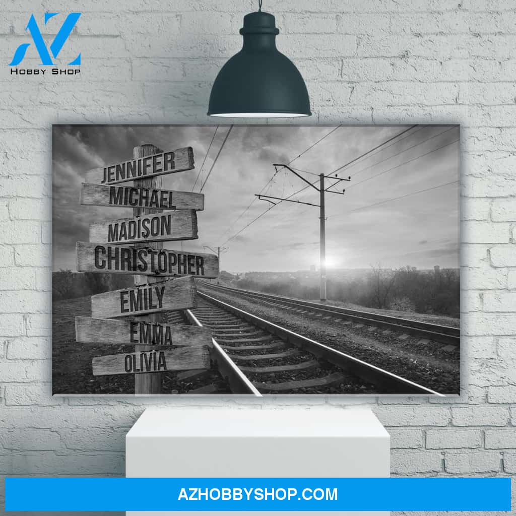 Railroad Track Multi-Names Premium Canvas 2