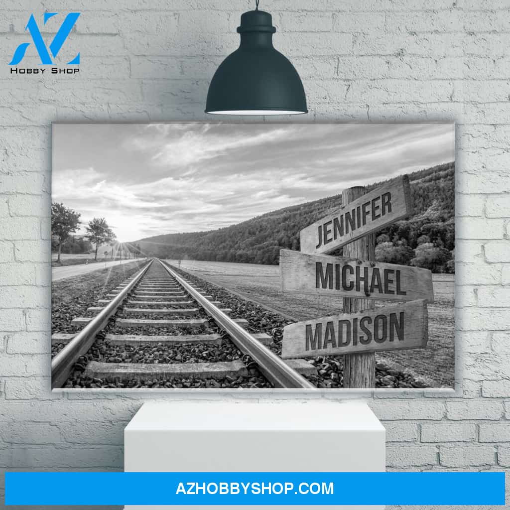 Railroad Track Multi-Names Premium Canvas