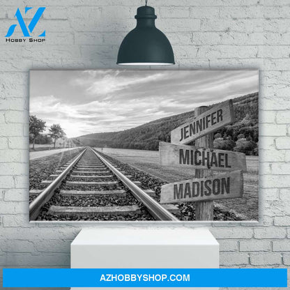 Railroad Track Multi-Names Premium Canvas