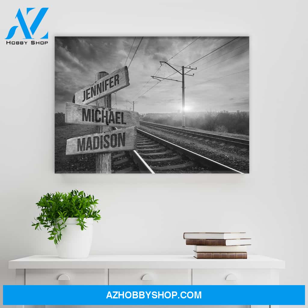 Railroad Track Multi-Names Premium Canvas 2