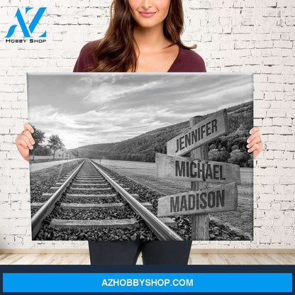 Railroad Track Multi-Names Premium Canvas