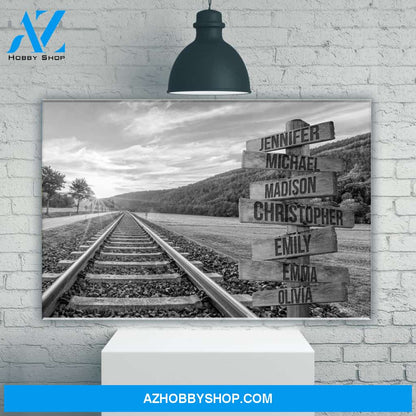 Railroad Track Multi-Names Premium Canvas