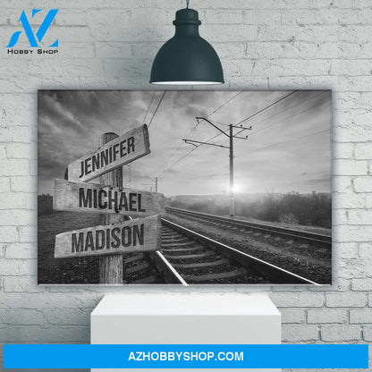 Railroad Track Multi-Names Premium Canvas 2