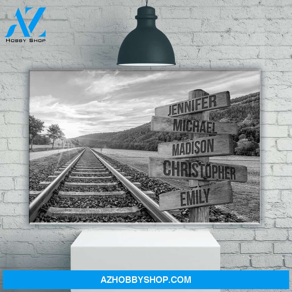 Railroad Track Multi-Names Premium Canvas