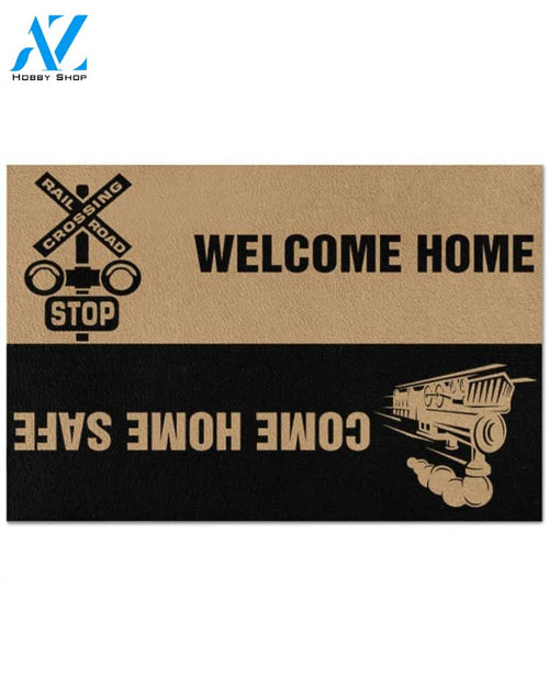 Railroader Welcome Home Come Home Safe Indoor And Outdoor Doormat Warm House Gift Welcome Mat Gift For Railroader