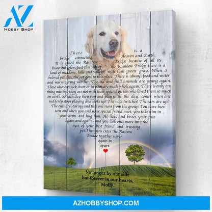 Rainbow Bridge Background, Personalized Photo Memorial Canvas, Canvas Wall Art Gift For Family Gift for Remembrance