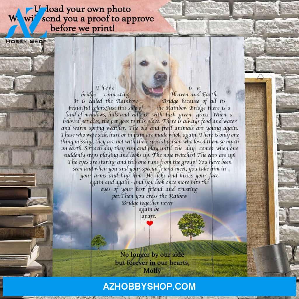 Rainbow Bridge Background, Canvas, Canvas Wall Art Gift For Family Gift for Remembrance