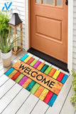 Rainbow Doormat, Welcome Doormat, Friends Doormat, Welcome Mat Porch Doormat Gift For Friend Family Birthday Gift Home Decor Warm House Gift Welcome Mat