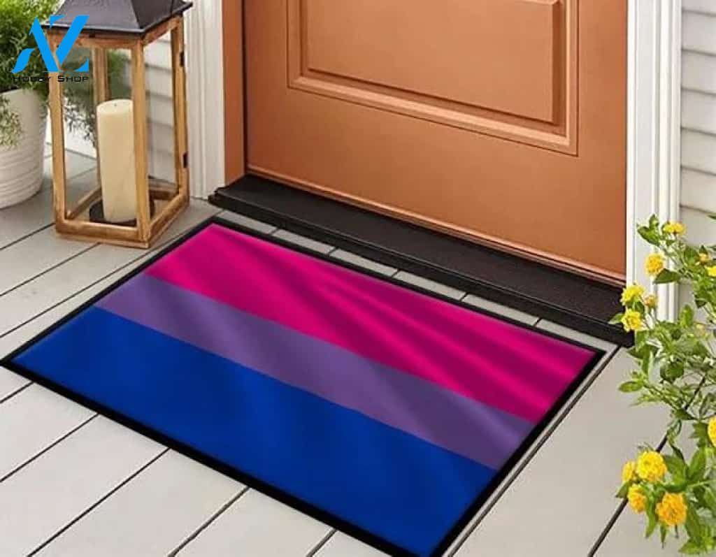 Rainbow Grunge Gay Pride Doormat Rug