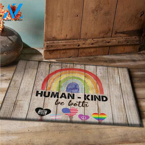 Rainbow - LGBT, Human Kind Be Both Doormat Welcome Mat House Warming Gift Home Decor Funny Doormat Gift Idea