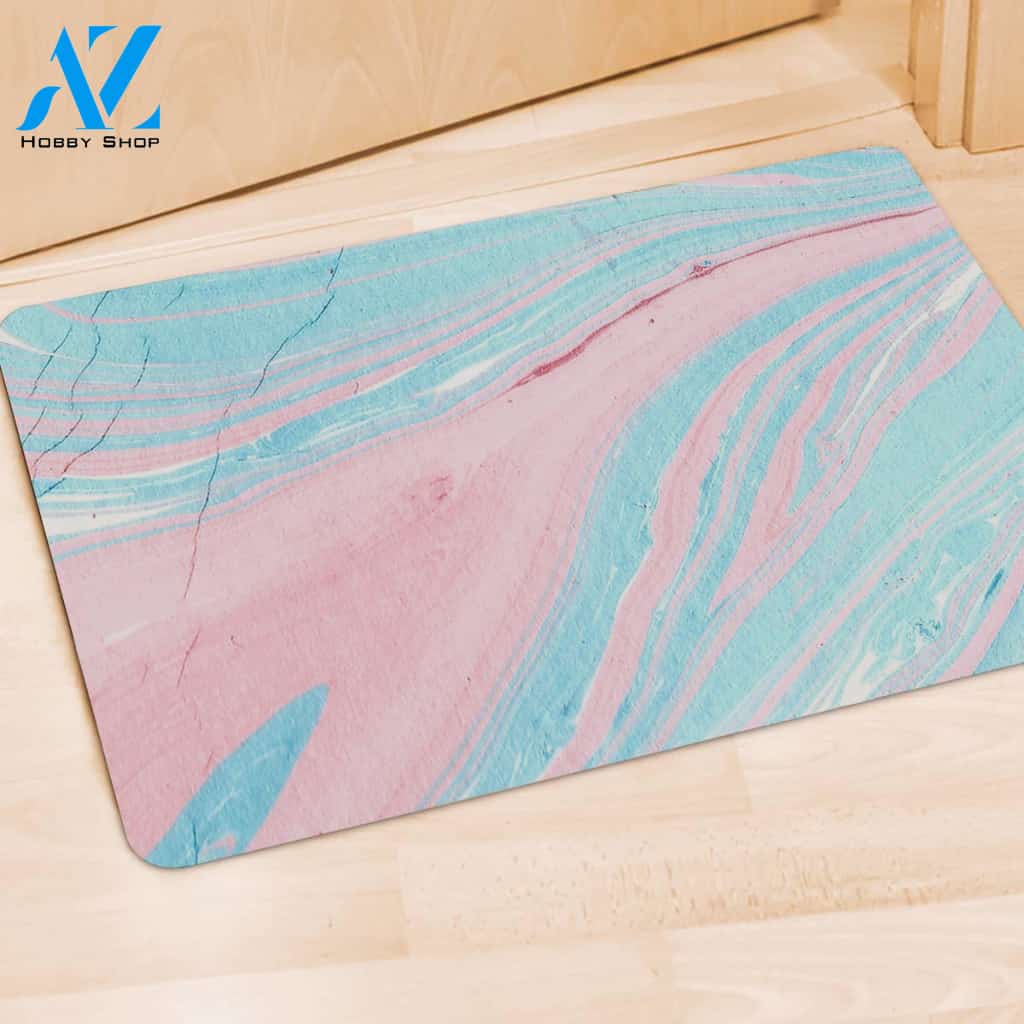 Rainbow Marble Door Mat