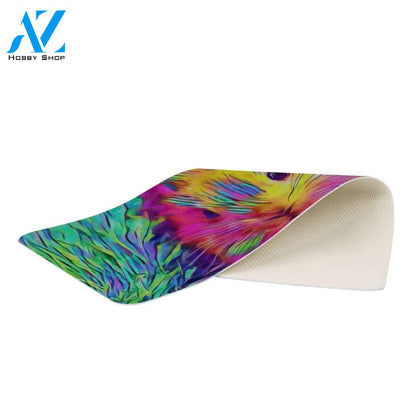 Rainbow Rabbit Rectangular Doormat