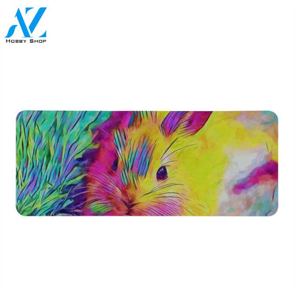 Rainbow Rabbit Rectangular Doormat