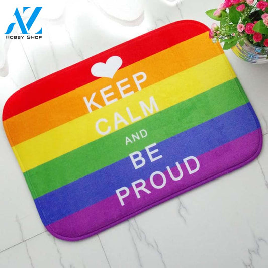 Rainbow Rugs Gay Lesbian Keep Calm and Be Proud Colorful LGBT Living Room Wall Art Home Decor Gift