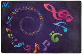 Rainbow Spiral Music Note Doormat Welcome Mat Housewarming Gift Home Decor Funny Doormat Gift For Friend Birthday Gift