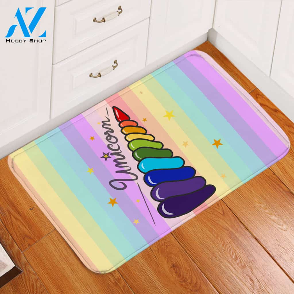 Rainbow Unihorn Door Mat