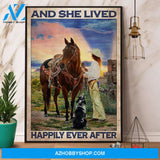 Ranch Girl And She Lived Happily Ever After Canvas And Poster, Wall Decor Visual Art