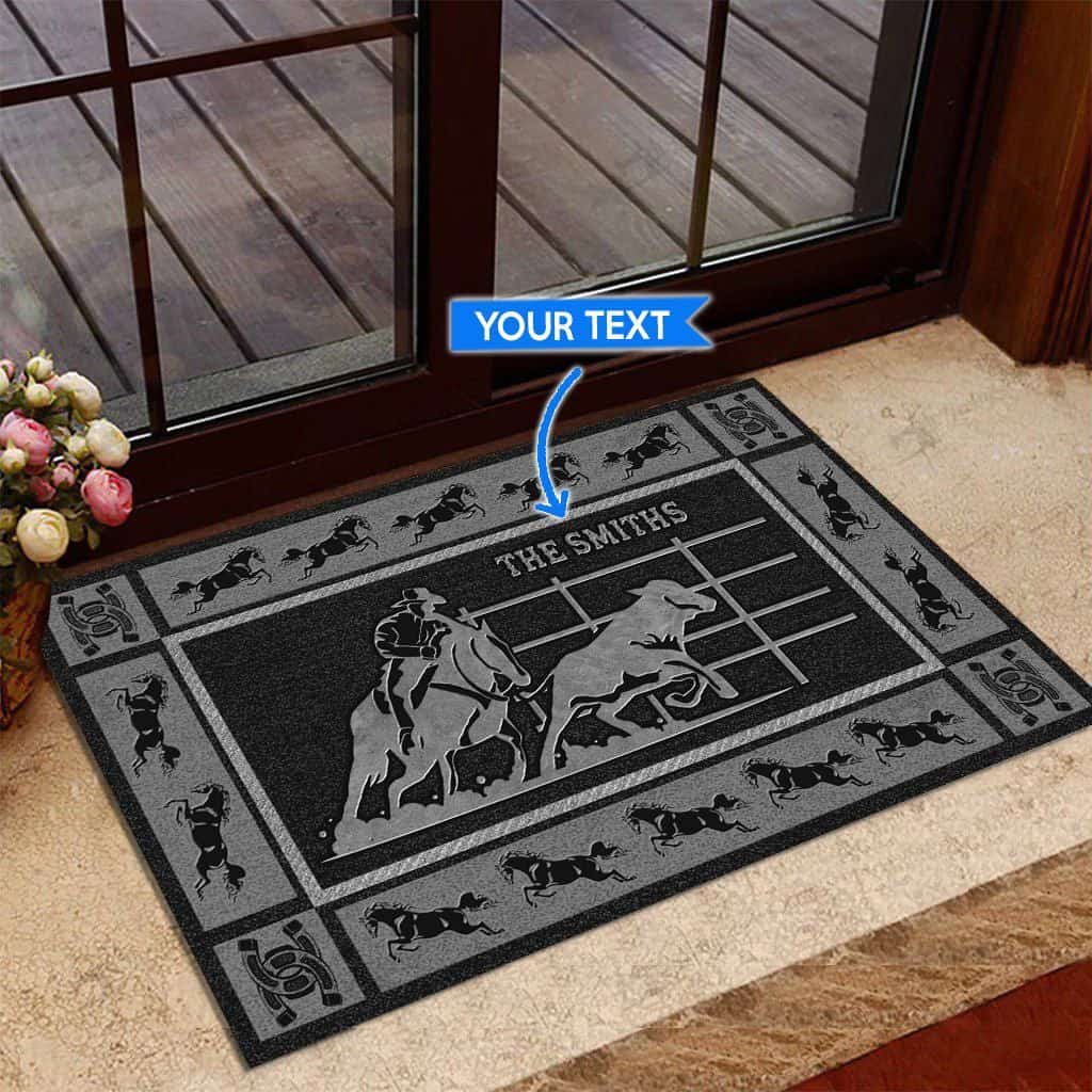 Ranch Sortingblack Version Personalized Custom Name Doormat Welcome Mat