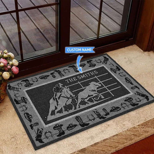 Ranch Sortingblack Version Personalized Custom Name Doormat Welcome Mat