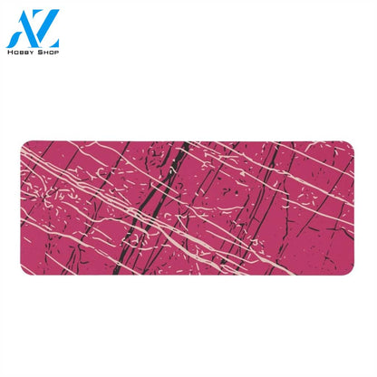 Raspberry Sorbet, Meteorite & Pale Dogwood Rectangular Doormat
