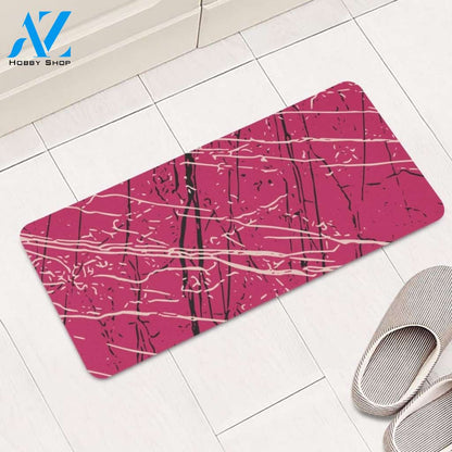 Raspberry Sorbet, Meteorite & Pale Dogwood Rectangular Doormat