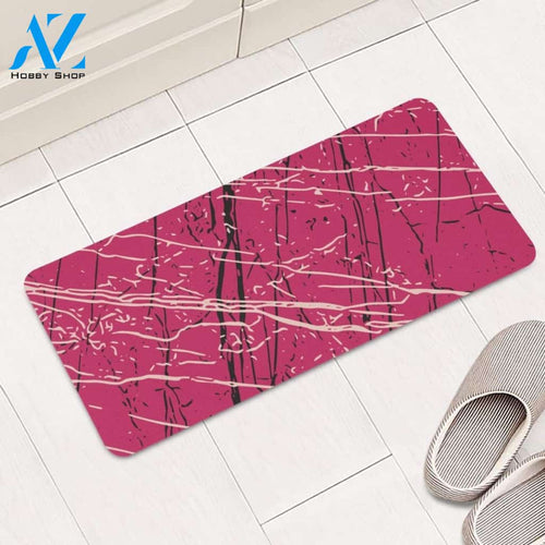 Raspberry Sorbet, Meteorite & Pale Dogwood Rectangular Doormat