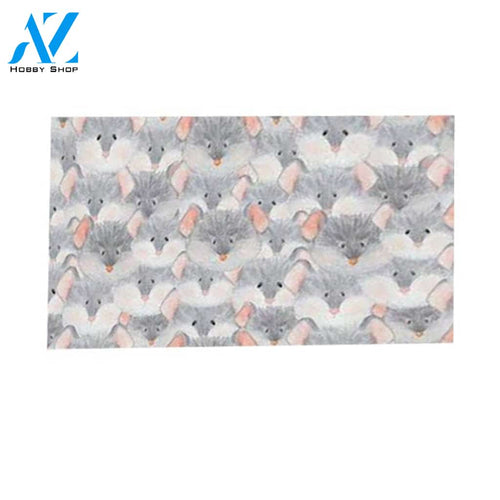 Rat Baby Pattern Print Doormat Welcome Mat House Warming Gift Home Decor Funny Doormat Gift Idea