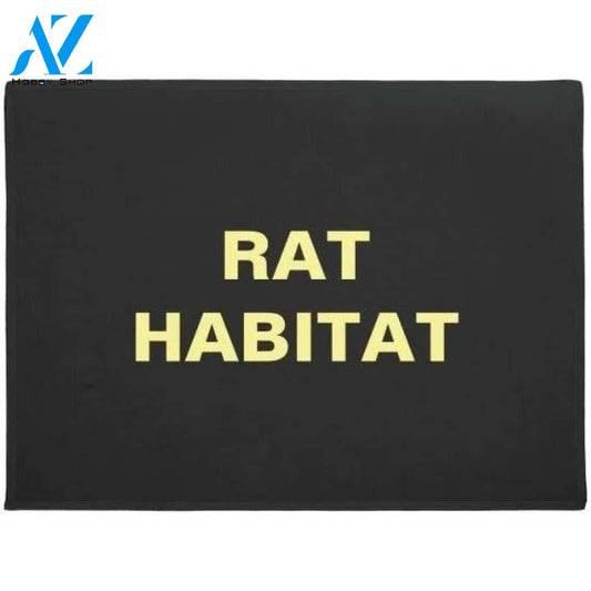 Rat Habitat Background Black Color Funny Indoor and Outdoor Doormat Warm House Gift Welcome Mat Gift for Friend Family