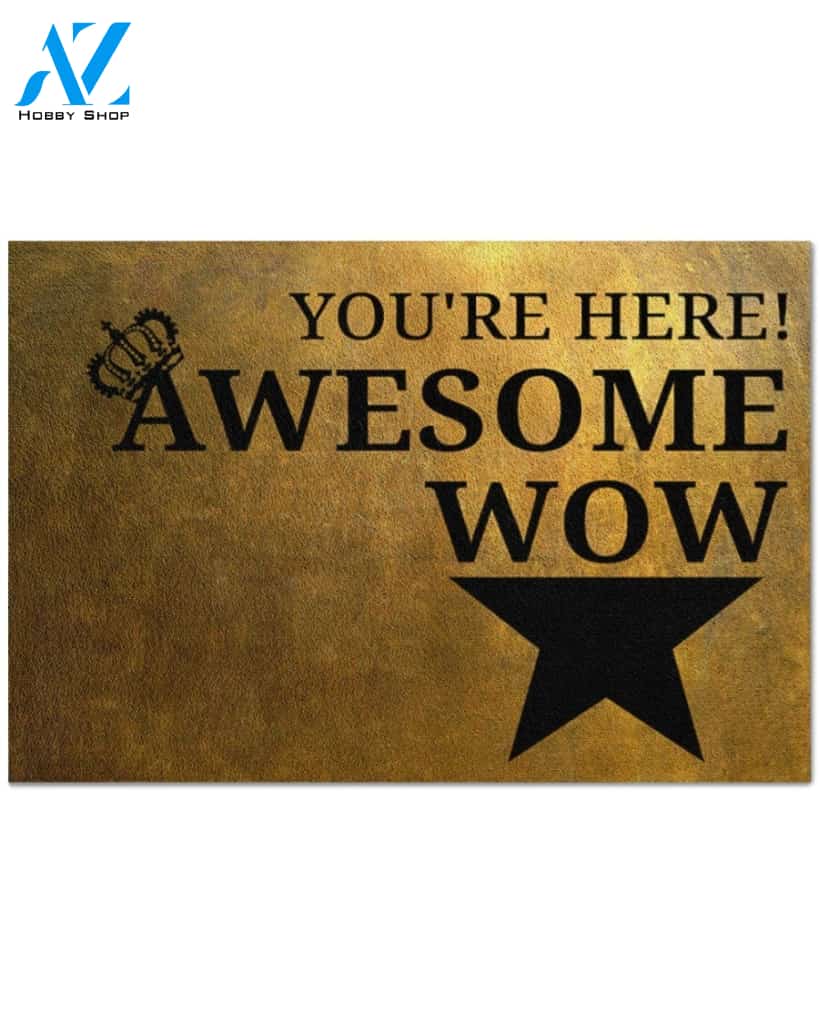 Reading Doormat You're Awesome Here Doormat Indoor And Outdoor Mat Entrance Rug Sweet Home Decor Housewarming Gift Gift For Classroom Friend Family Stem Feminist