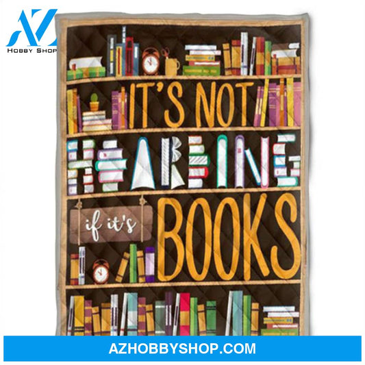 Reading Fleece Blanket Librarian It's Not Hoarding It's Books, Gift For Read Lover, Gift For 