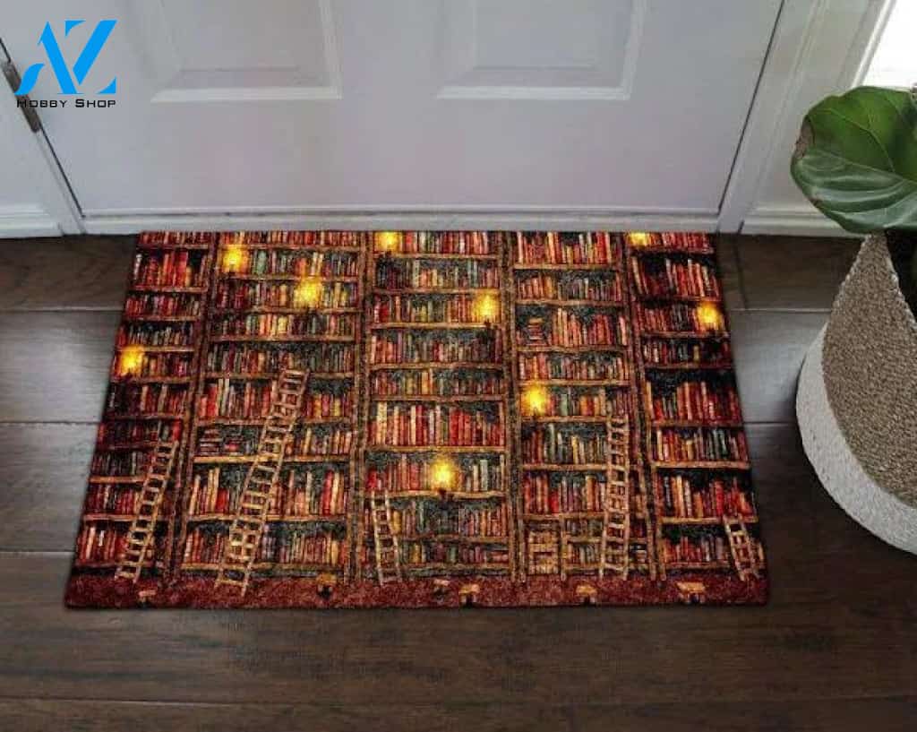 Reading Library Doormat Welcome Mat Housewarming Gift Home Decor Funny Doormat Gift For Book Lovers
