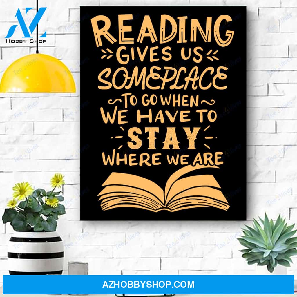 Reading Reader Book Lover Literature Library Month Gift Canvas Prints Wall Art - Matte Canvas