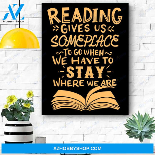 Reading Reader Book Lover Literature Library Month Gift Canvas Prints Wall Art - Matte Canvas