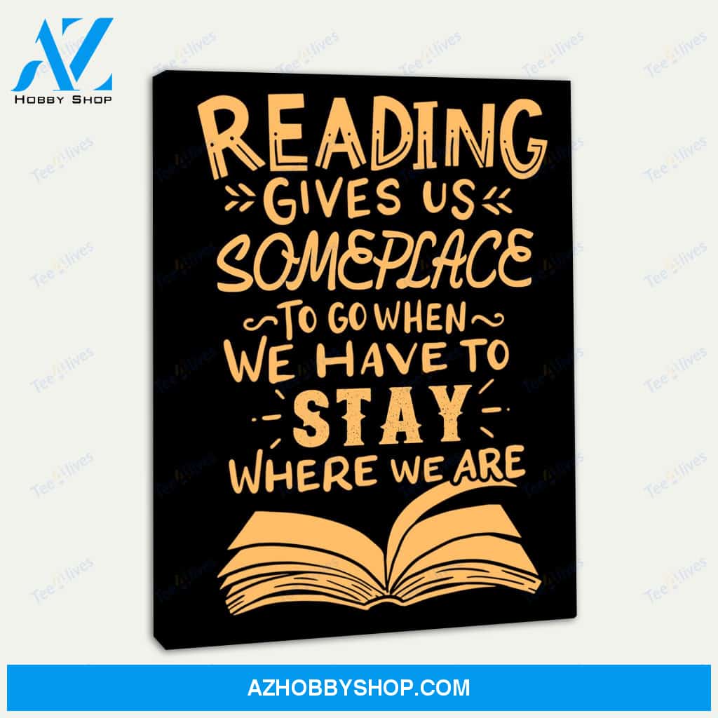 Reading Reader Book Lover Literature Library Month Gift Canvas Prints Wall Art - Matte Canvas