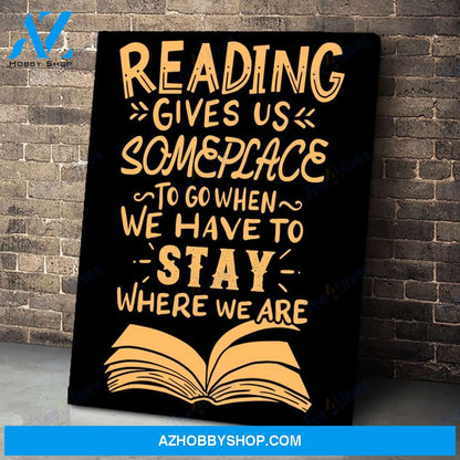 Reading Reader Book Lover Literature Library Month Gift Canvas Prints Wall Art - Matte Canvas