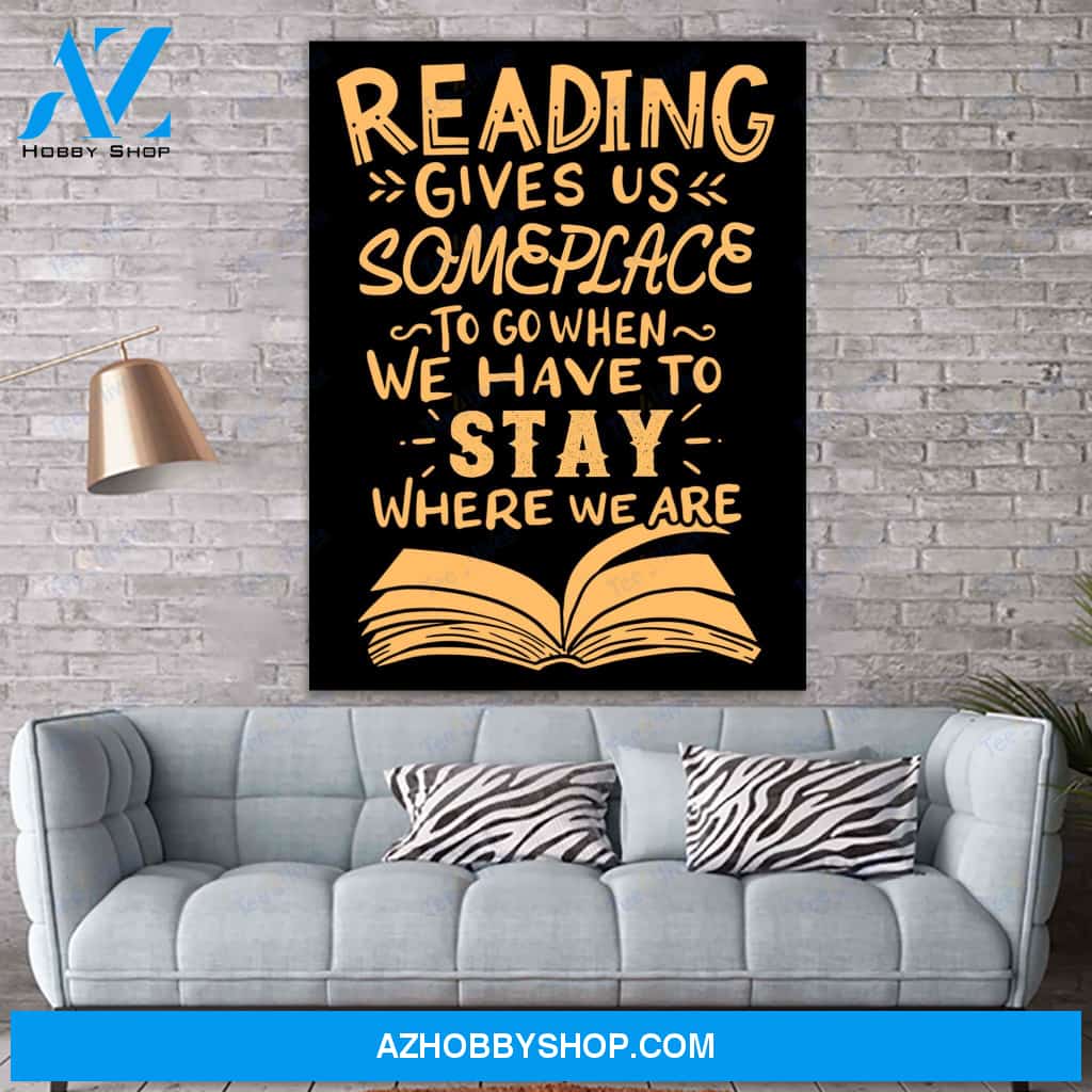 Reading Reader Book Lover Literature Library Month Gift Canvas Prints Wall Art - Matte Canvas