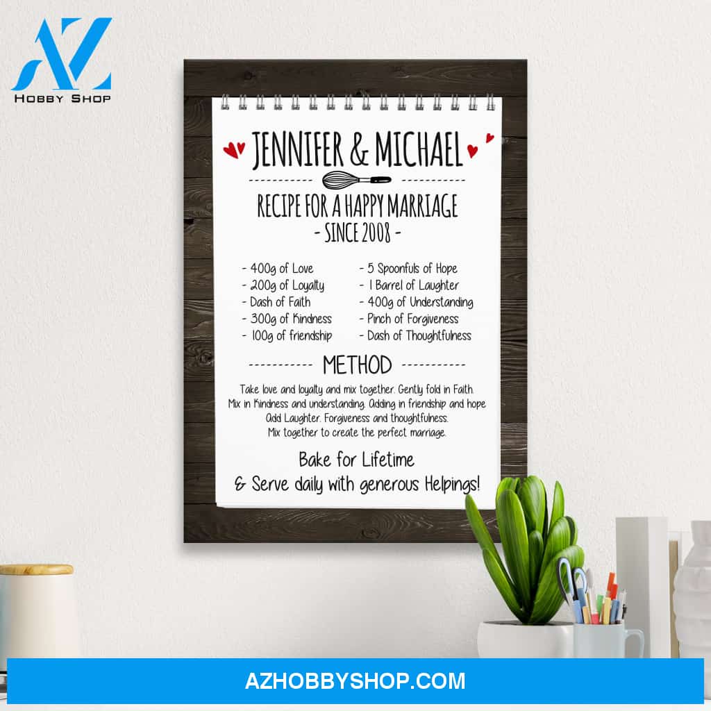 Recipe For Marriage Premium Canvas
