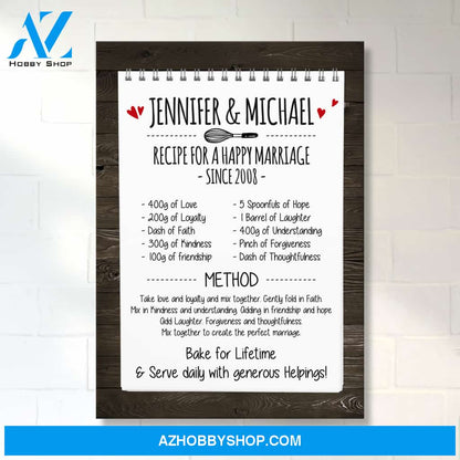 Recipe For Marriage Premium Canvas
