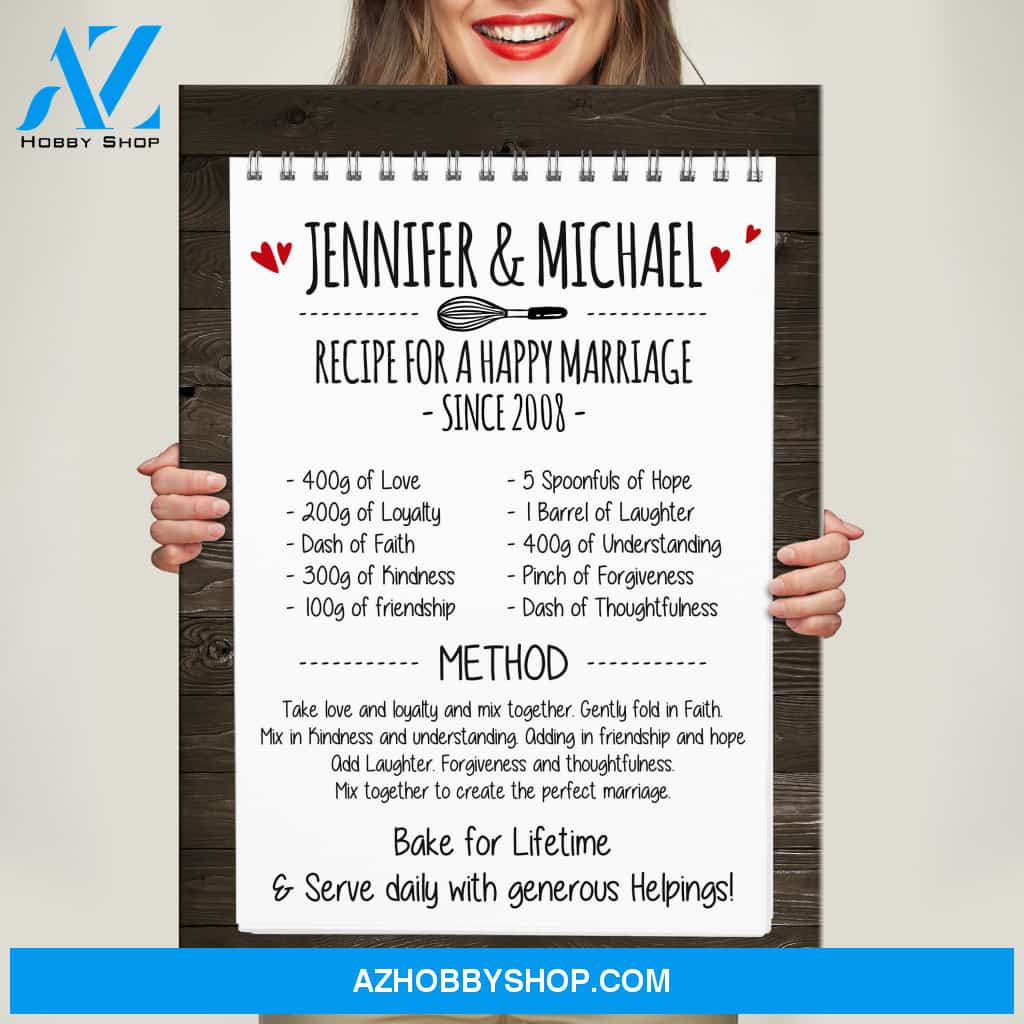 Recipe For Marriage Premium Canvas