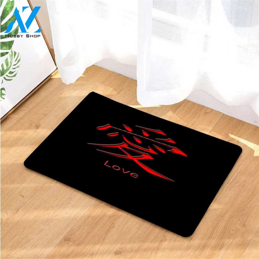 red and black aesthetic love doormats