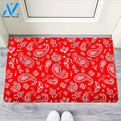 Red Bandana Door Mat
