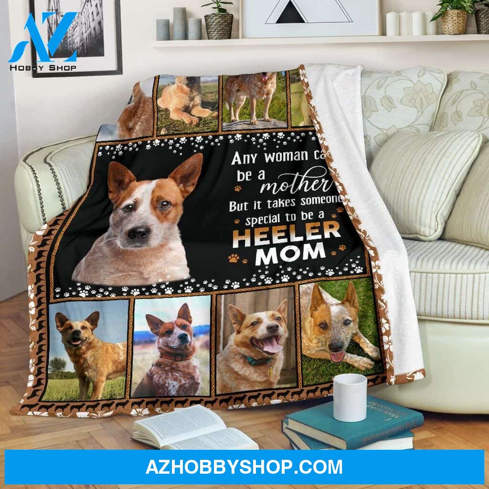 Red Heeler Australian Cattle Dog Mom Fleece Blanket
