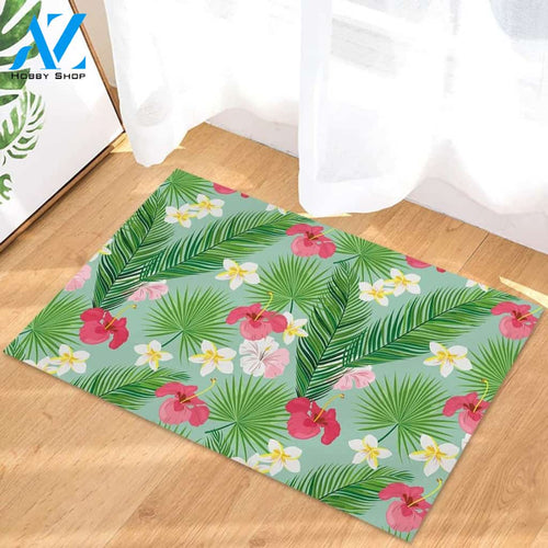 Red Hibiscus Flower Funny Indoor And Outdoor Doormat Gift For Friend Family Decor Warm House Gift Welcome Mat