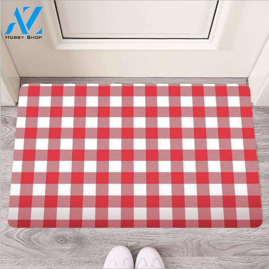 Red Lumberjack Door Mat