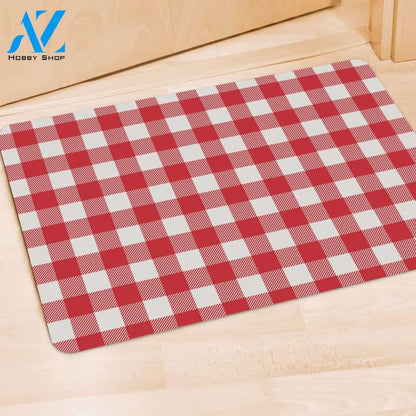 Red Lumberjack Door Mat