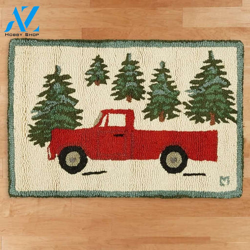 Red Truck In Forest CLM1610114D Doormat