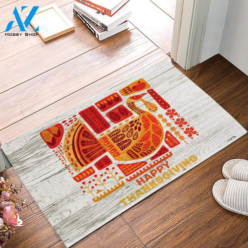 Red Turkey Bird Thanksgiving Rug For Entryway Floor Patio Mats Doormat Welcome Mat Housewarming Home Decor Funny Doormat Gift Idea